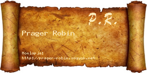 Prager Robin névjegykártya